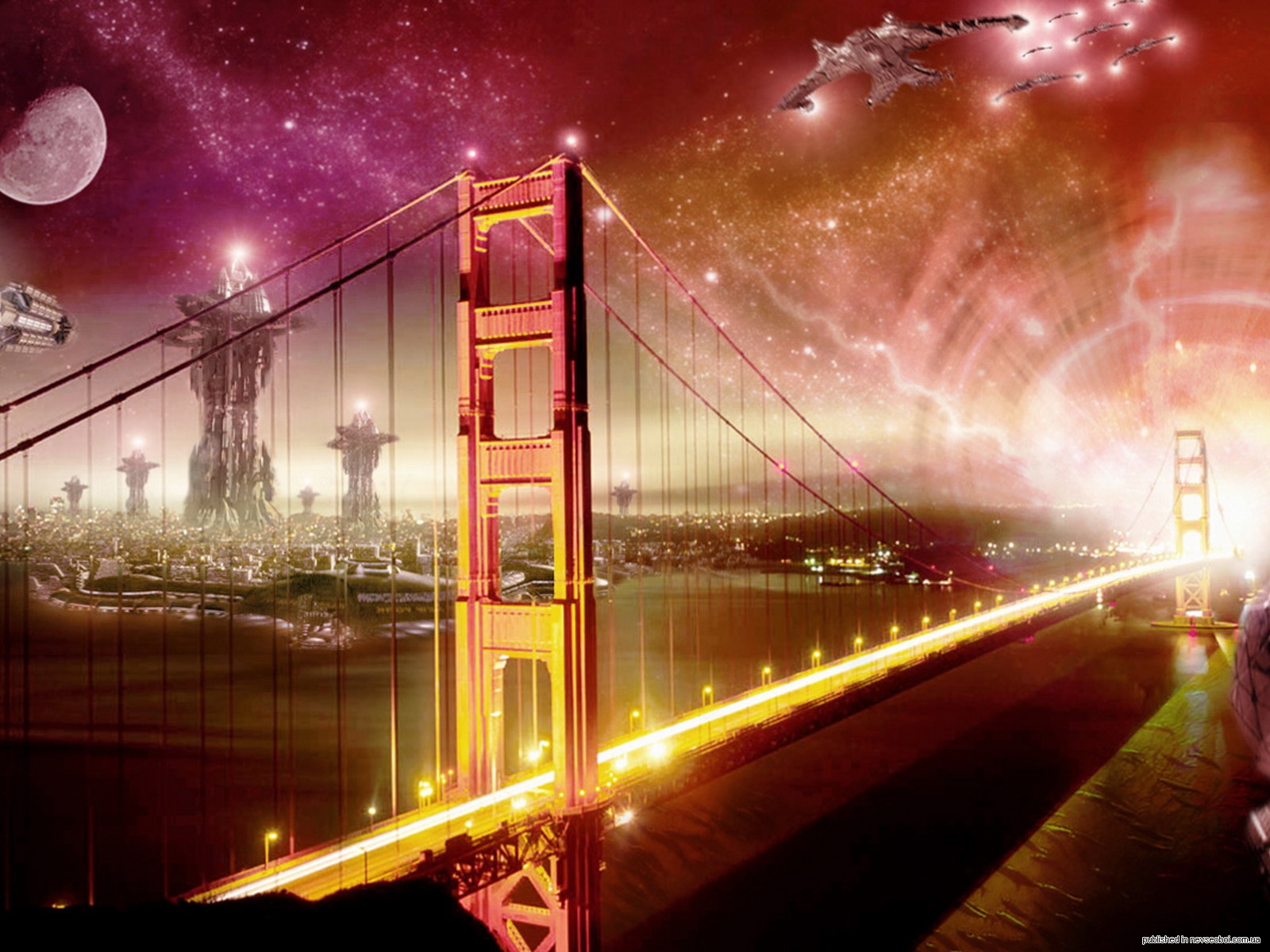 Оптимизм будущего. Мост в будущее. Город и мост будущего. Прекрасное будущее. Космический мост.