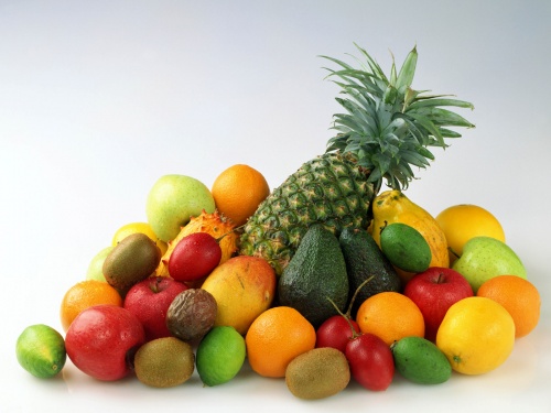 Натуральные фрукты, колекция фруктов и ягод (54 обоев)