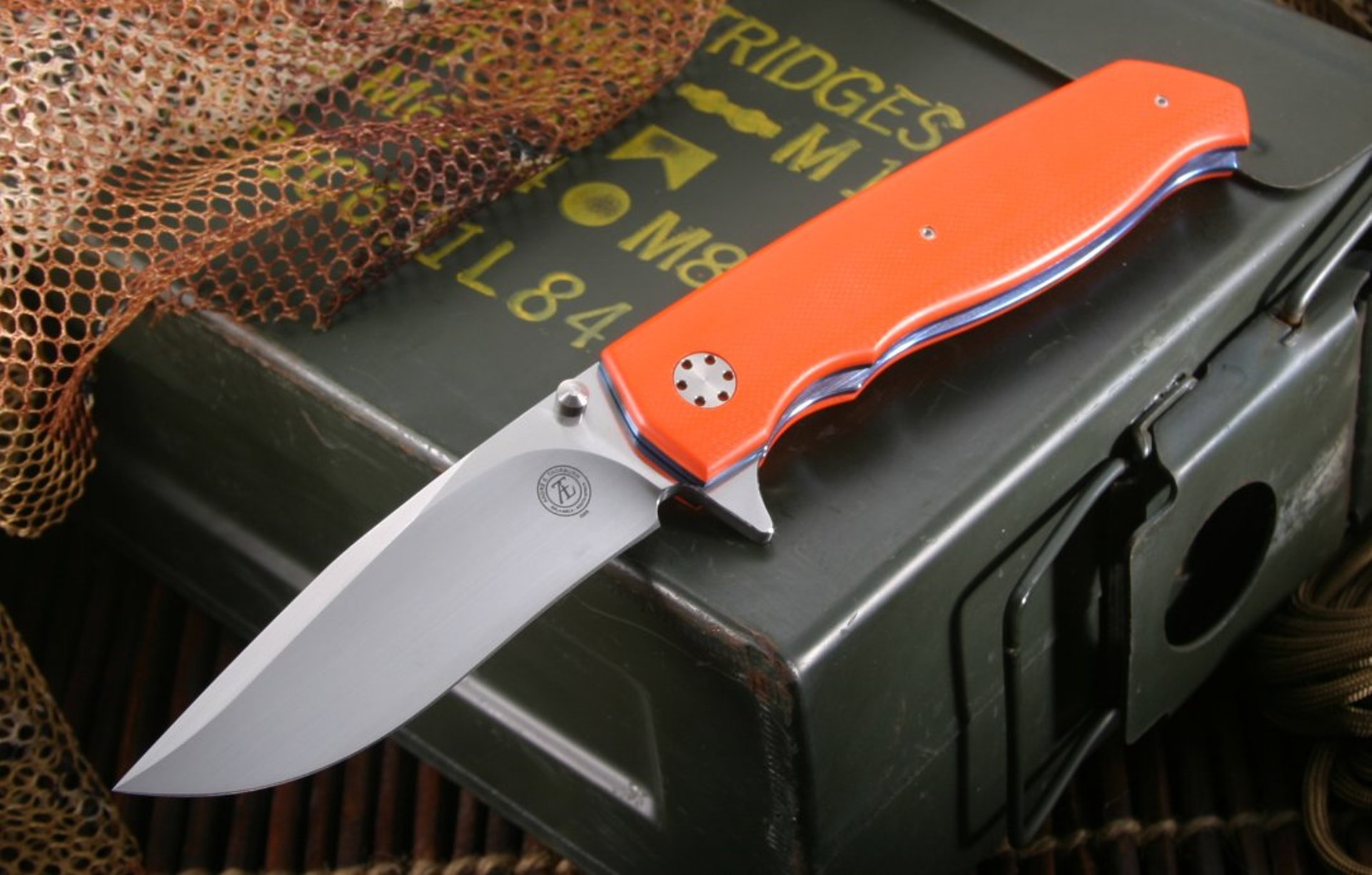 Флиппер оранжевый. ADV Knives Alpha Flipper Orange.